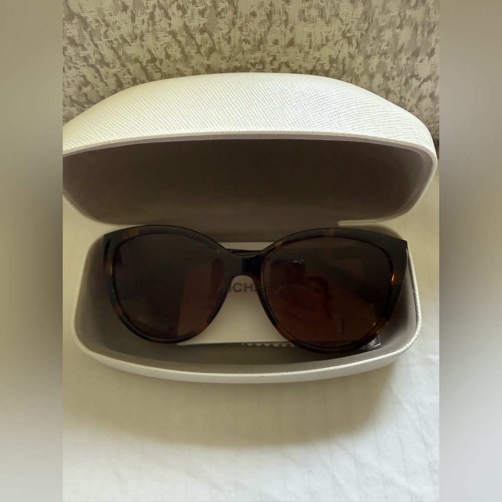 Michael Kors Tortoise Sunglasses with Ivory Case